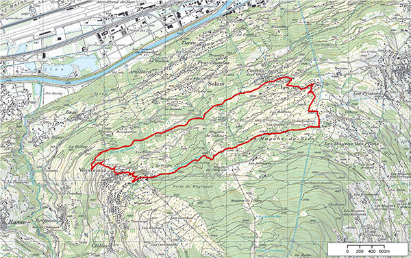 Circuit de randonn&eacute;e La Vernaz - Bisse de Salins - Veysonnaz - Bisse de Vex - Les Agettes